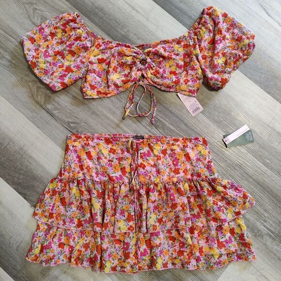 Wild Fable Vibrant Floral Skirt Set - Picture 5 of 9